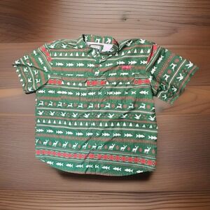 Magellan Outdoors Vented Fishing Gear Button Down Shirt Mens 3XL Green Christmas